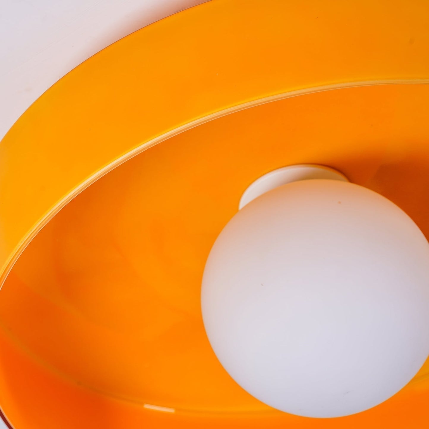 Circula Plafondhanger - Glazen ring, Oranje Matte bol, D25cm H15cm