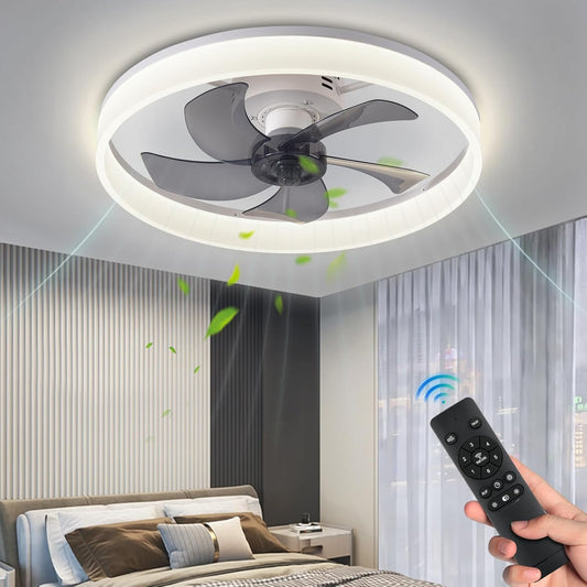 Witte LED plafondventilator - snelheids- en lichtdimmer - afstandsbediening